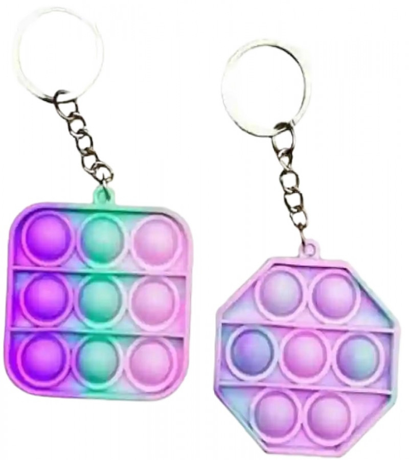 1Pcs Pop it Fidget Keychain, Mini Fidget Toy Pop Fidget Toy, Stress Relief Hand Toys Keychain Toy, Push pop Bubble Fidget Toy