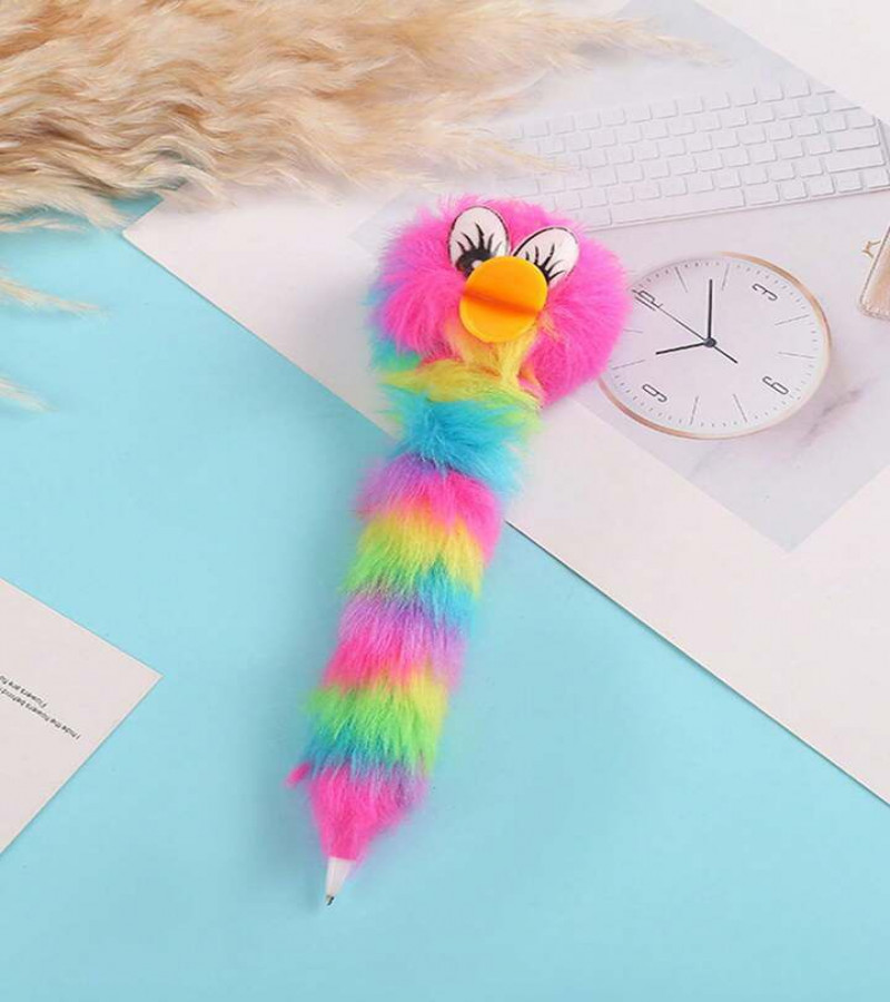 1pcs Random Color Plush Cartoon Ballpoint Pen, Creative Office Stationery Only299