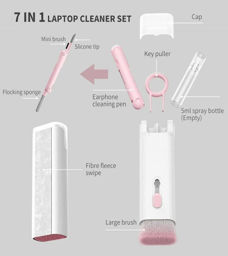 7HOT DEAL NO1.7 in 1 Electronic Cleaner kit, Cleaning Kit for Monitor Keyboard Airpods MacBook iPad iPhone iPod