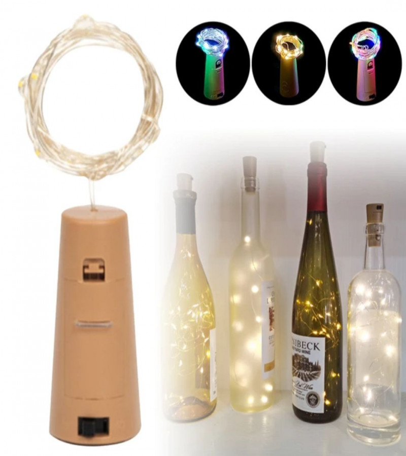 Bottle Lights String with Stopper Cork 20 LED Fairy Light Battery Operated Lights for Parties Wedding