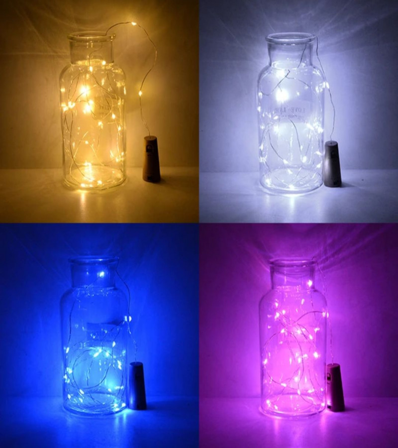 Bottle Lights String with Stopper Cork 20 LED Fairy Light Battery Operated Lights for Parties Wedding