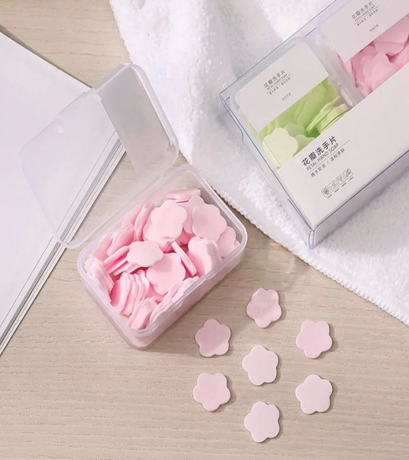 /box Soap Paper Disposable Bath Hand Washing Travel Foaming Scented Portable Mini Flower Soap Flakes Handwashing Soap