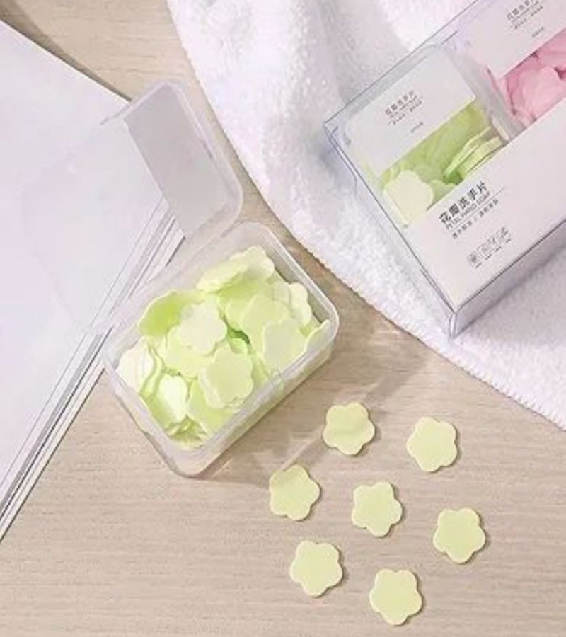 /box Soap Paper Disposable Bath Hand Washing Travel Foaming Scented Portable Mini Flower Soap Flakes Handwashing Soap