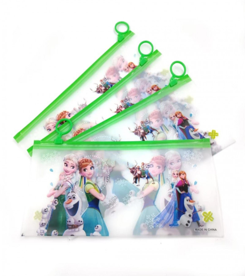 CHOT DEALS NO1.Cool Cartoon Print Transparent Pen Pencil Pouch For Boy And Girls, Clear Stationery Storage Zipper Bags For School & Collegeonly 89