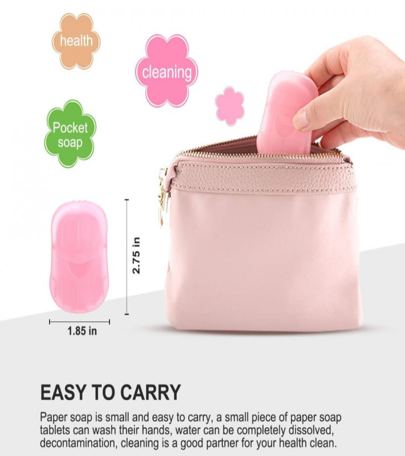 Disposable soap Piece Portable Travel soap Box Travel Hand Washing Piece Cleaning 20 Pieces soap total of 10 boxes, a total of 200 Sheets）(Multicolor)