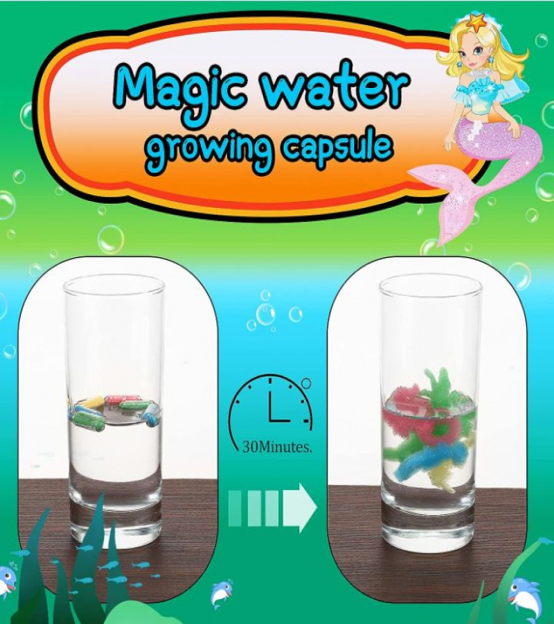 Grow Capsules pack of 12Capsules Assorted Water Growing Animals Capsules Water Growing Toys Dinosaur Sea Wild Farm Mermaid Unicorn