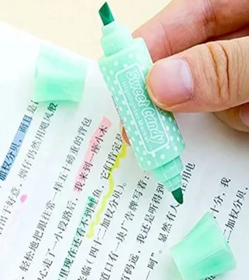 HIT DEALS NO1.1pc Candy Shaped2 in1 Highlighter marker With Dual Tip - 1 highlighter only 99