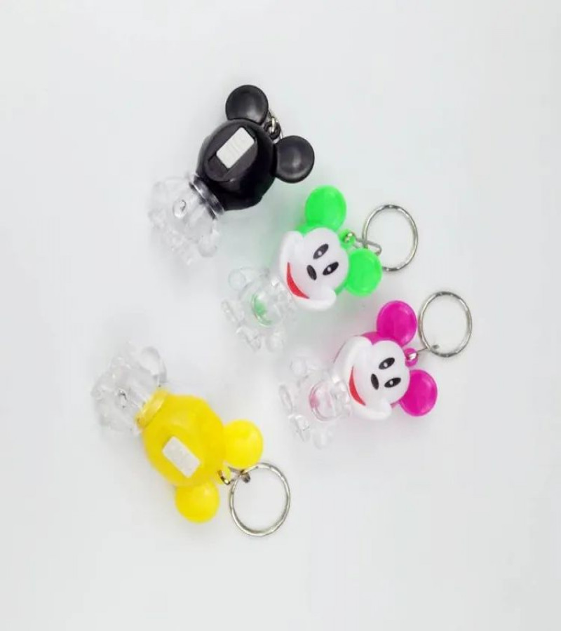 HOT DEAL NO 1. 1pcs LED flash Mickey mouse plush Keychain Creative Cartoon Light bag Pendant souvenir Gift children toyONLY IN (99)