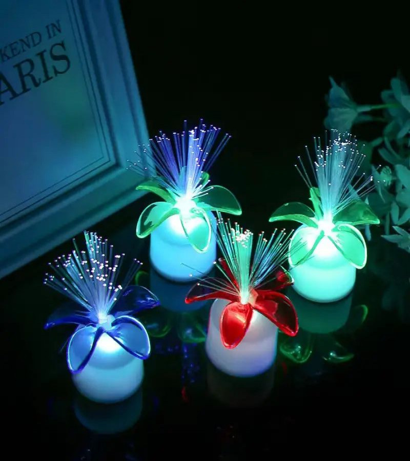 HOT DEAL NO 1. Color Changing LED Fiber Optic Night Light Lamp Battery Powered Small Light 1PCS ONLY IN (299)