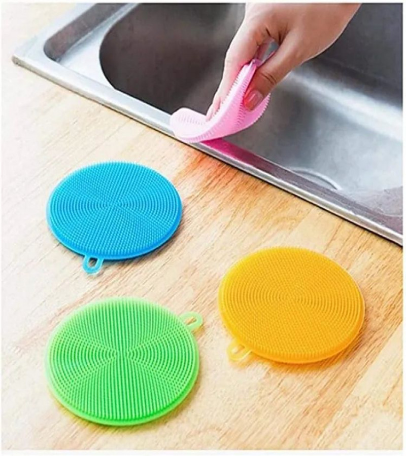 HOT DEAL NO 1 . Kitchen Silicone Dishwash Brush Cleaning BrushEACH PCS ONLY IN (99)