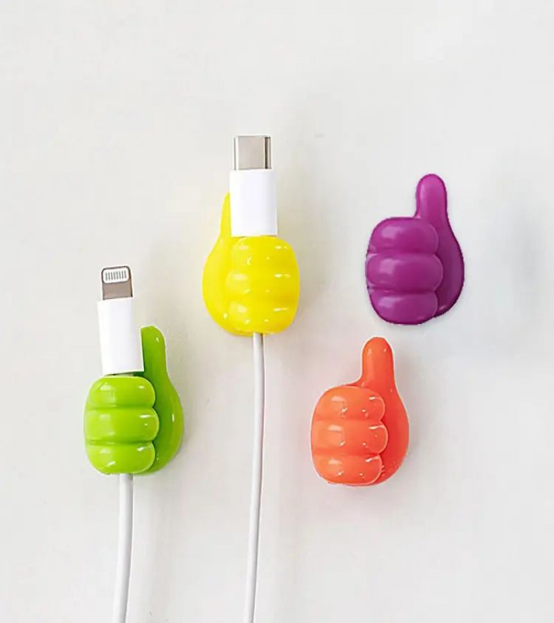 hot deal no 1 Pack of 10 Thumb Hook Creative Cute Data Cable Wire Storage Fixed Cable Organizer No Trace Sticky Hook