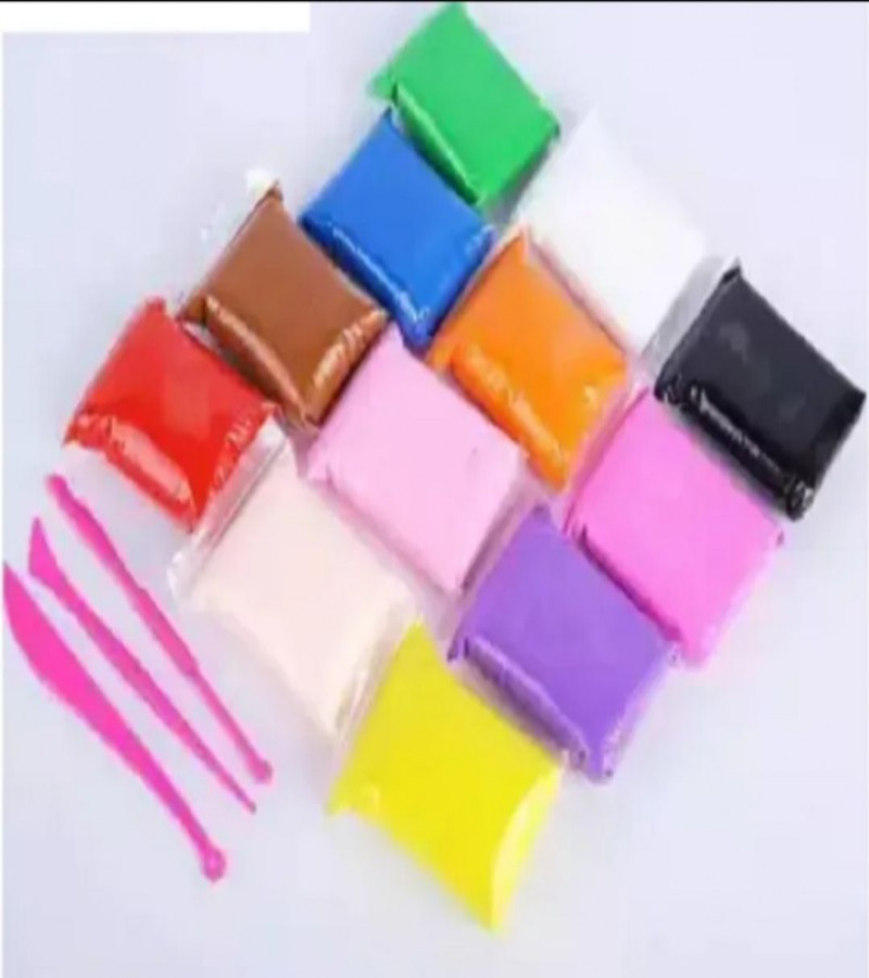 HOT DEAL NO 1.Foamic Light Playing Clay Air Dry Polymer Pack Of 12 ONLY Rs179