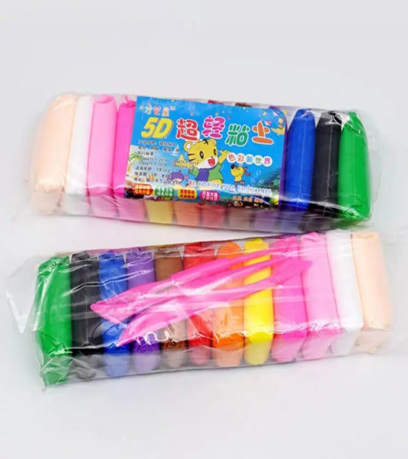 HOT DEAL NO 1.Foamic Light Playing Clay Air Dry Polymer Pack Of 12 ONLY Rs179