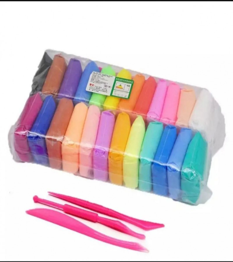 HOT DEAL NO 1.Foamic Light Playing Clay Air Dry Polymer Pack Of 12 ONLY Rs179