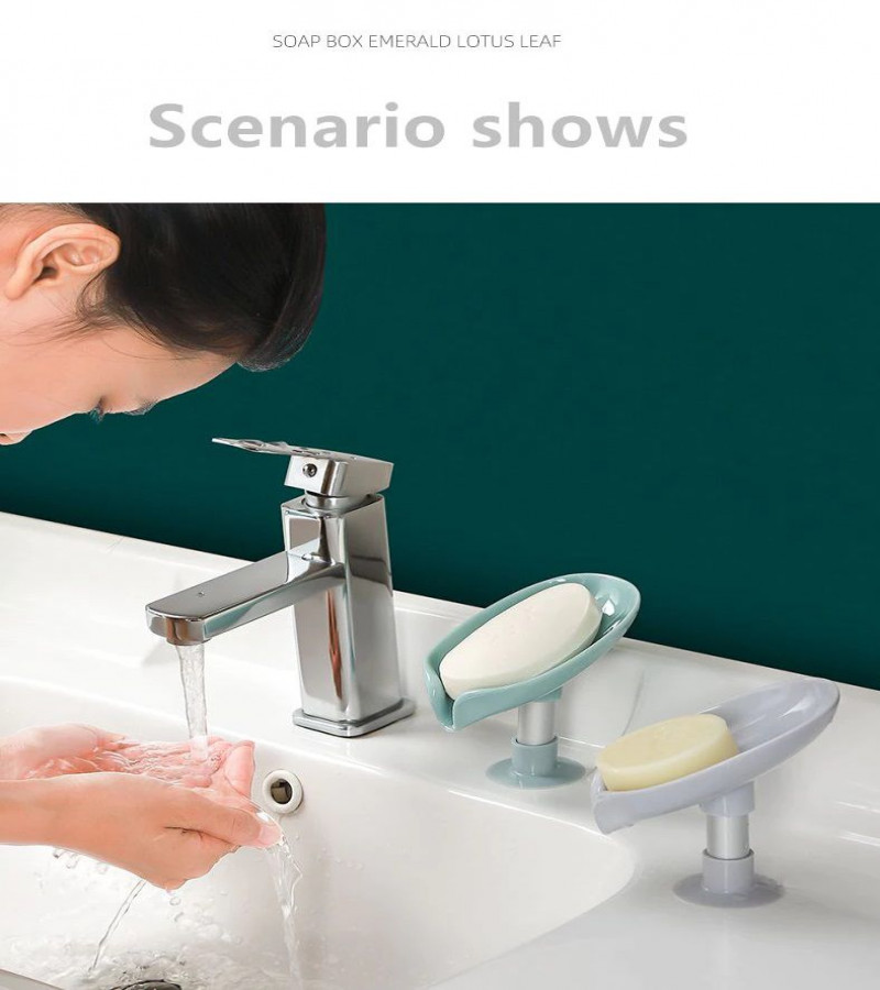 HOT DEAL NO 1.Newstyle Leaf Shape Soap Box Drain Soap Holder Box Bathroom Shower Soap Holder Dish Storage Plate Tray Bathroom Supplies