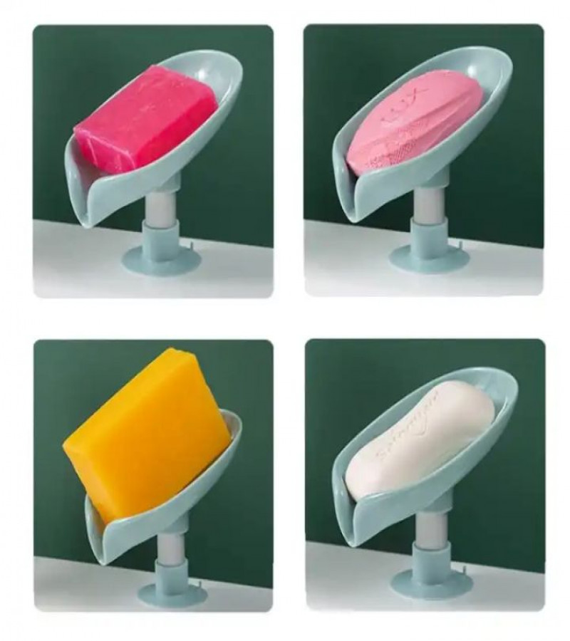 HOT DEAL NO 1.Newstyle Leaf Shape Soap Box Drain Soap Holder Box Bathroom Shower Soap Holder Dish Storage Plate Tray Bathroom Supplies