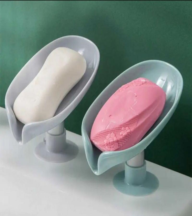 HOT DEAL NO 1.Newstyle Leaf Shape Soap Box Drain Soap Holder Box Bathroom Shower Soap Holder Dish Storage Plate Tray Bathroom Supplies