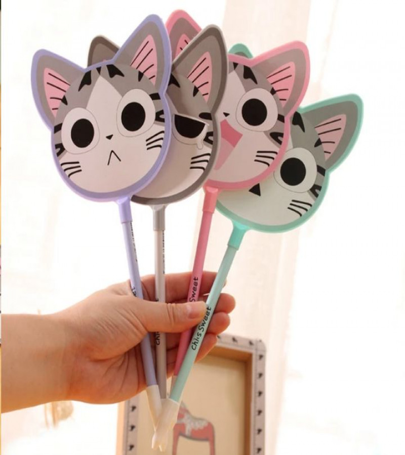 HOT DEAL NO1. 1PC Cute Cat Fan Gel Pen Stationery Cute Creative Sign Pen Student Prizes Wholesale Cute StationaryONLY 99