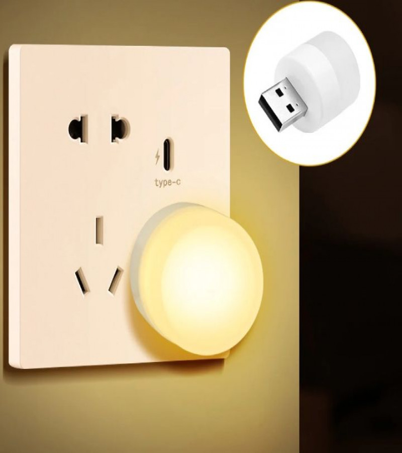 HOT DEAL NO1. 1pc Mini USB Portable LED Night Light Light Light Perfect for Bedroom, Bathroom, Nursery, Corridor, Kitchen, Car Outdoor