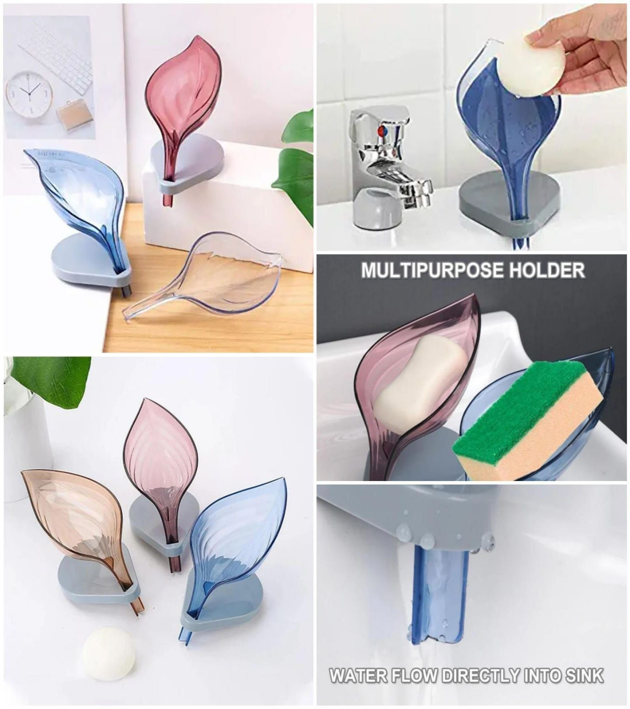 HOT DEAL NO1.1PC Soap Box Bathroom Soap Holder Leaf Shape Soap Box Kitchen Dish Storage Box Non-Slip Drain Soap Storage Case Container