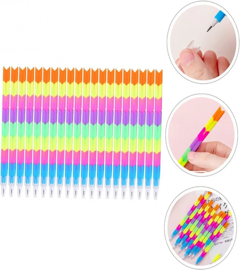 HOT DEAL NO1.1PCS/10Pcs Colored Pencils Ballpoint Pens Fun Pencils for Kids Funny Writing Pens Goody Bag Marker Kids Stackable