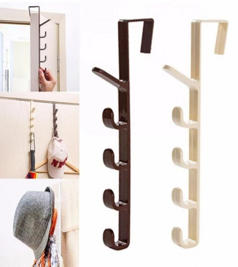 HOT DEAL NO1.Bedroom Door Hanger Clothes Hanging Rack Plastic Home Storage Organization Hooks Over The Door Purse Holder for Bags Towel