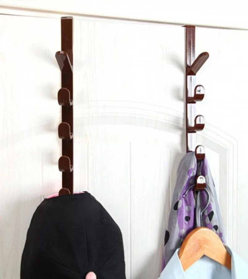 HOT DEAL NO1.Bedroom Door Hanger Clothes Hanging Rack Plastic Home Storage Organization Hooks Over The Door Purse Holder for Bags Towel