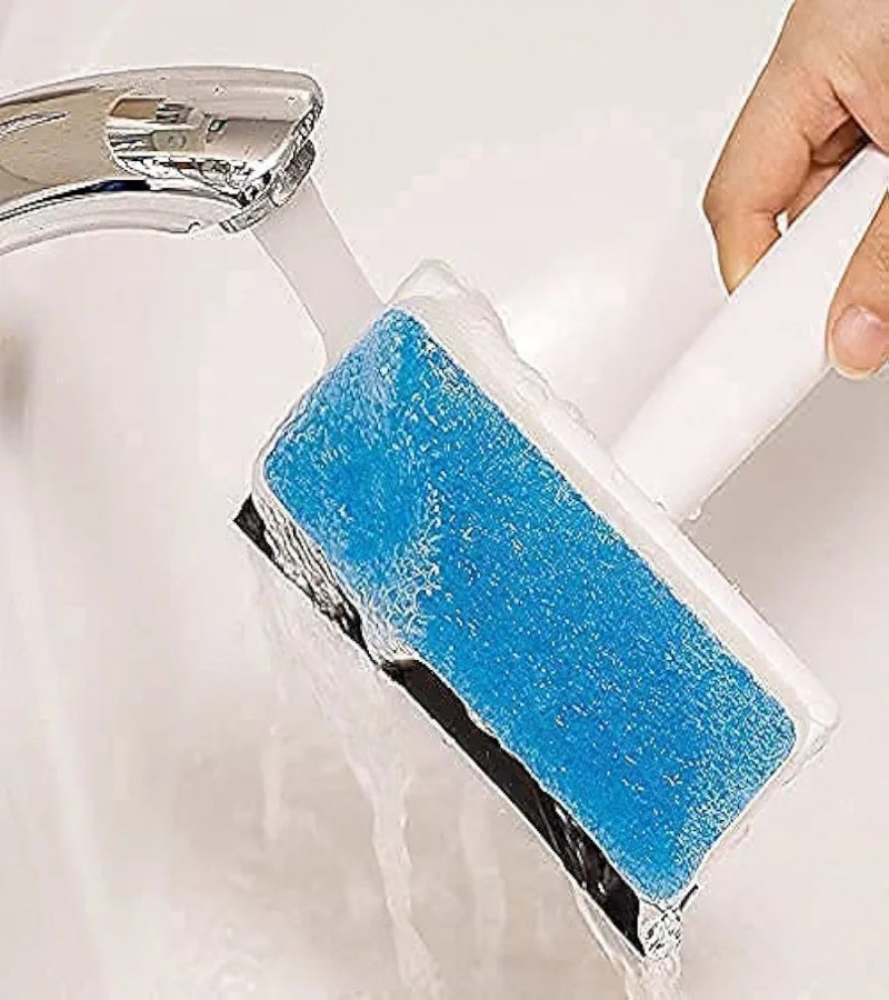 HOT DEAL NO1.Cleaning Glass Tools 2 in 1 Glass Wiper, Mirror Cleaning Brush Cleaner Washing Pot Brush Double-Sided Glass Wipe