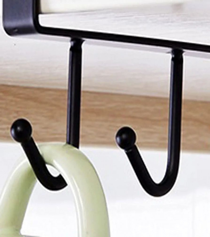 HOT DEAL NO1.Hooks Hooks Storage Hooks Shelf Wardrobe Cabinet Metal Under Shelves Mug Cup Hanger Bathroom Kitchen Hanging Rack