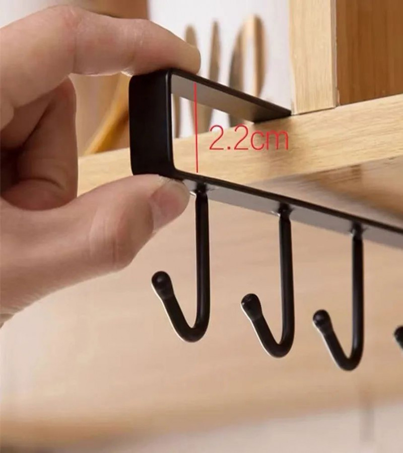 HOT DEAL NO1.Hooks Hooks Storage Hooks Shelf Wardrobe Cabinet Metal Under Shelves Mug Cup Hanger Bathroom Kitchen Hanging Rack