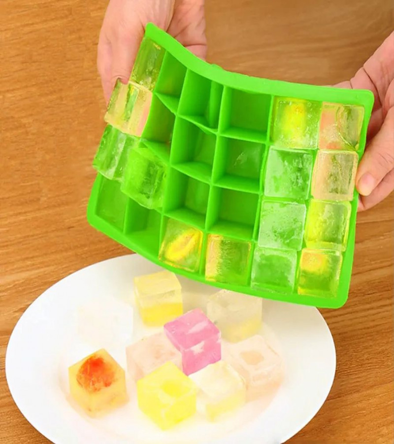 HOT DEAL NO1.Ice Cube Tray, 1 Pack Silicone Mini Ice Cube Molds, Silicone Mini Ice Cube Mold, 24 Cube per Silicone Small Ice Mold, Easier to Release