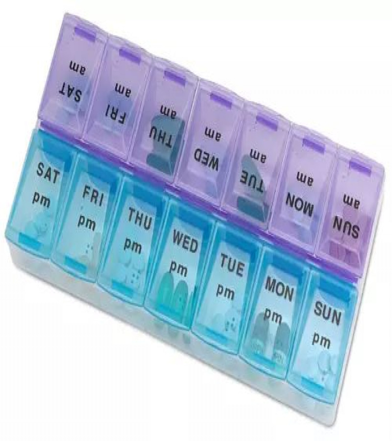 HOT DEAL NO1.Large Compartment Pill Box 7 Day Medicine Storage Organizer Container Case AM PM ONLY 399
