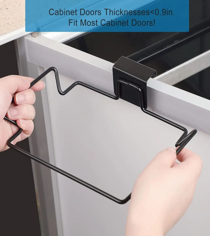 HOT DEAL NO1.Large Stainless Steel Trash Bag Holder for Kitchen Cabinets Doors and Cupboards, Black only 299 best price