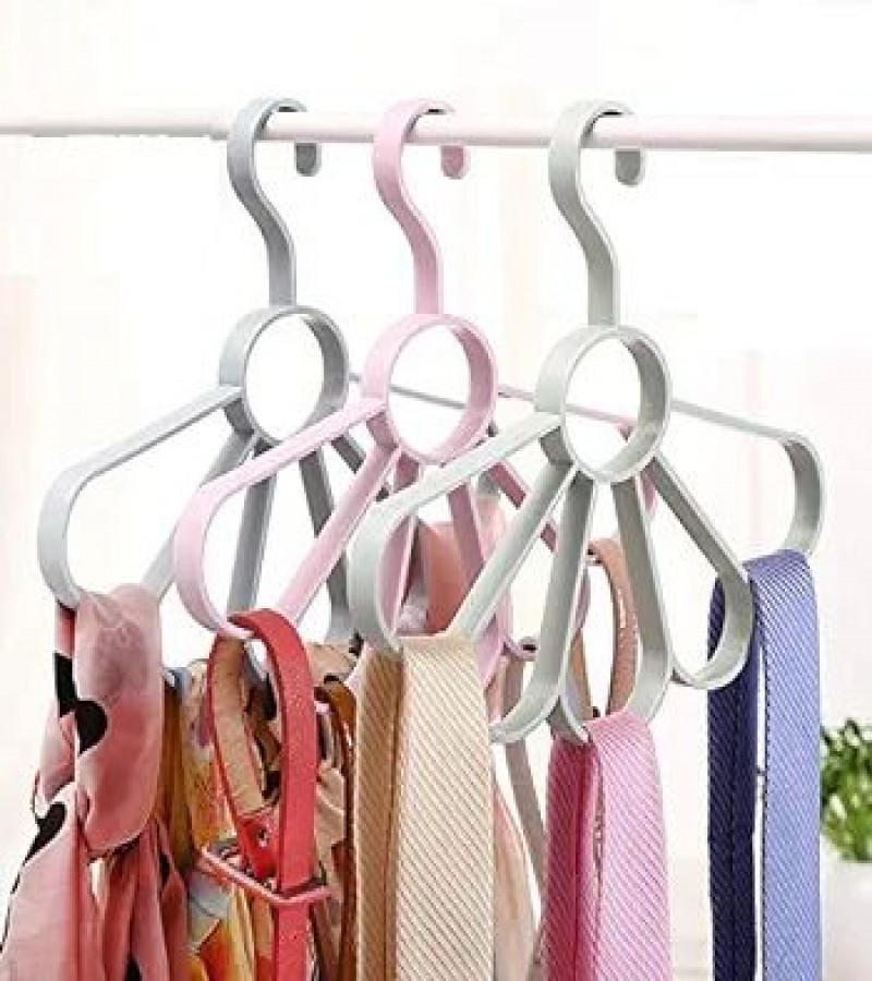 HOT DEAL NO1.Magnusdeal Circle 5 Slot Flower Shaped Belt ABS Plastic Scarf Multi-function 5 Holes Hanger only 129