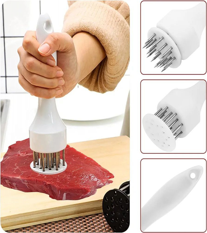 HOT DEAL NO1.Meat Hammer Tenderizer Stainless Steel Steak Loose Meat Mallet Pierced Meat Tendon Tenderizer (Plastic)only 489