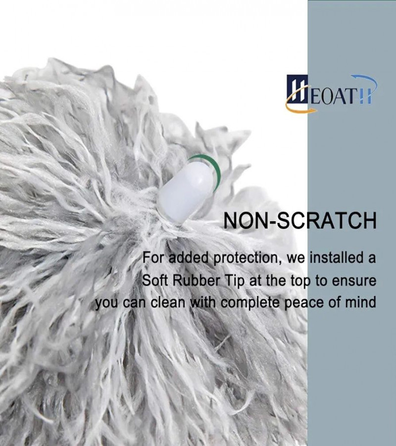 HOT DEAL NO1.Microfiber Feather Duster with Extendable Pole,Extra Long Cobweb Duster for Cleaning, Bendable Head, Non-Scratch
