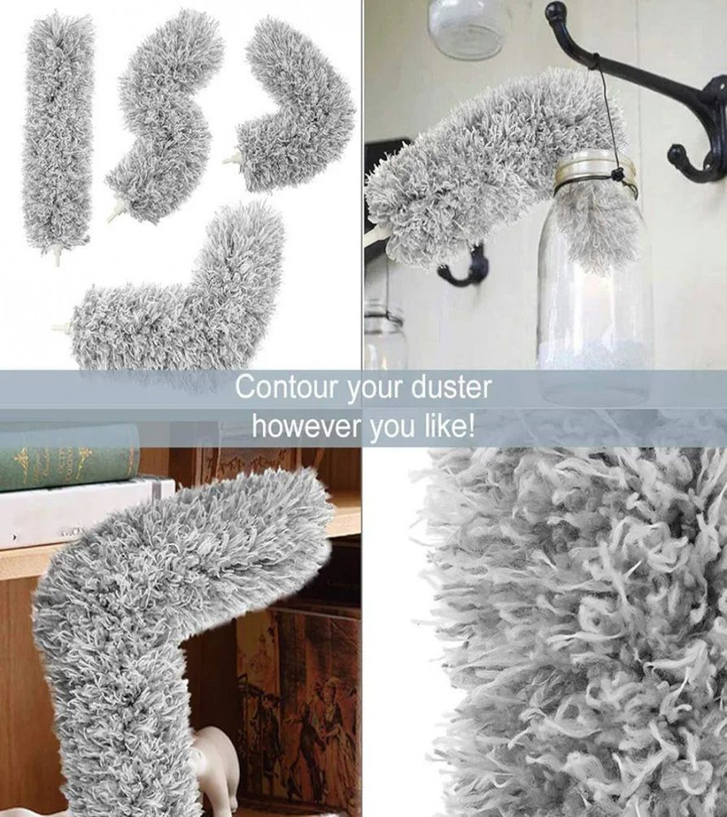 HOT DEAL NO1.Microfiber Feather Duster with Extendable Pole,Extra Long Cobweb Duster for Cleaning, Bendable Head, Non-Scratch
