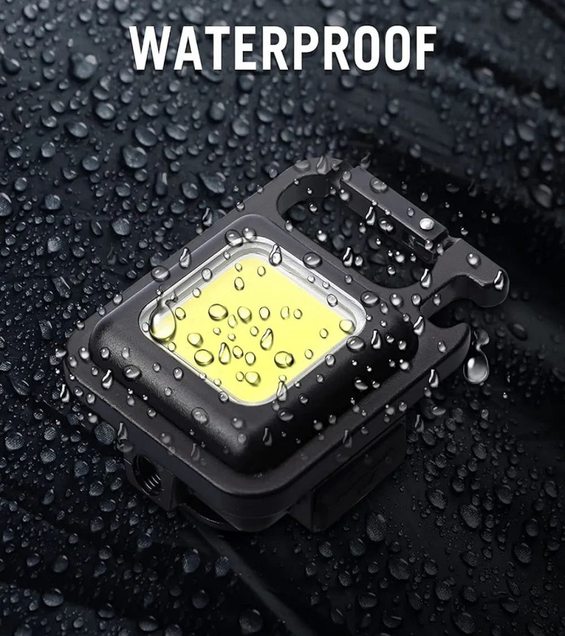 HOT DEAL NO1.Multifunction Keychain Led Light with Bottle Opener, Magnetic Base and Folding Bracket Mini Cob 500 lumens