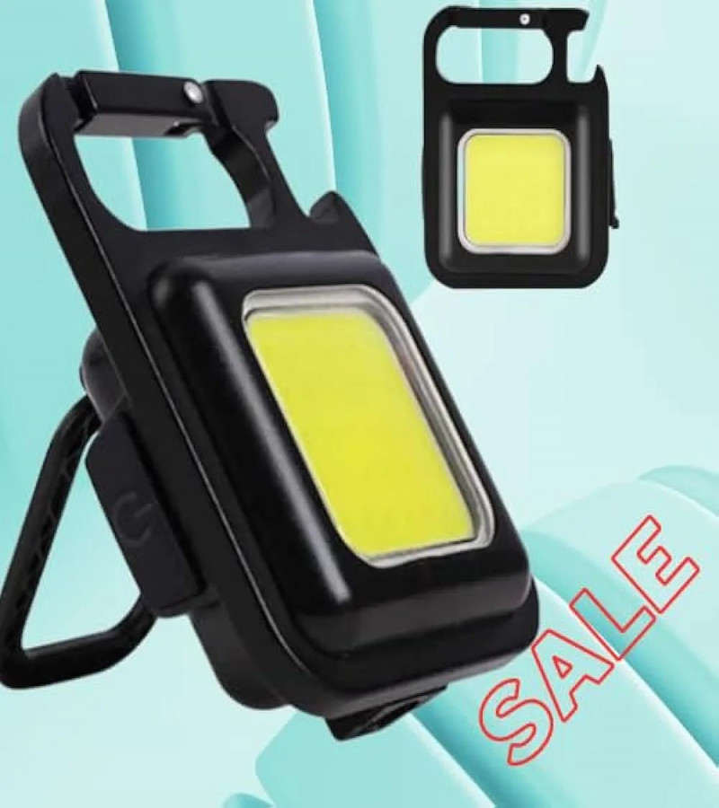 HOT DEAL NO1.Multifunction Keychain Led Light with Bottle Opener, Magnetic Base and Folding Bracket Mini Cob 500 lumens