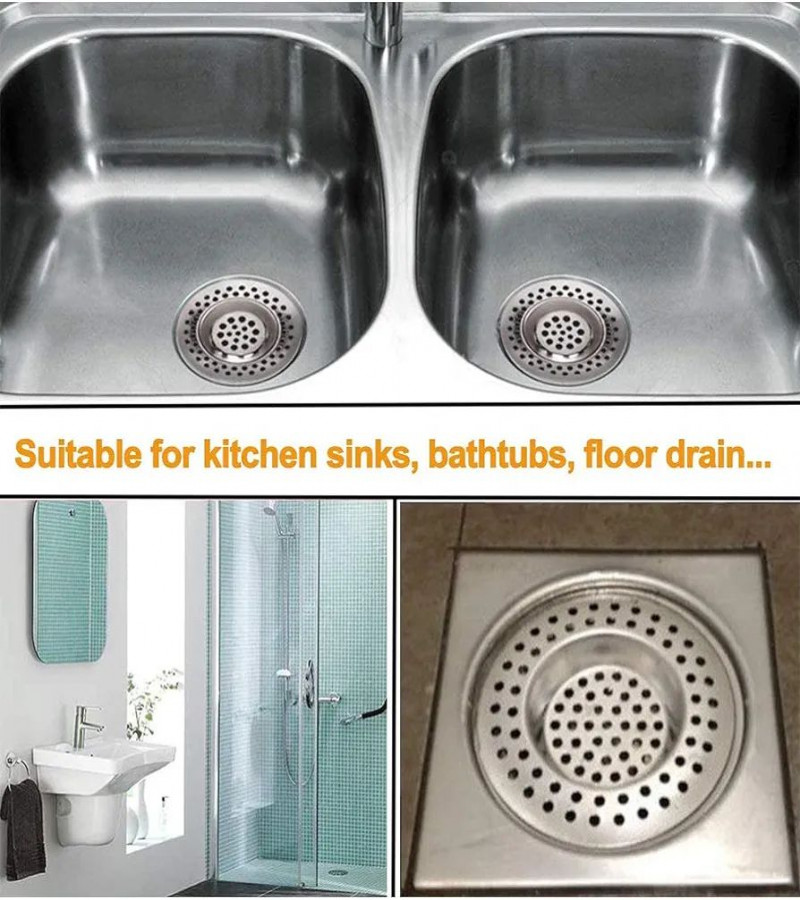HOT DEAL NO1.Pack of 3 Sink Filter Stainless Steel Drain Strainer Sink Strainer Anti-Blocking Hair Catcher for Bathroom Bathtub and Kitchenonly 229