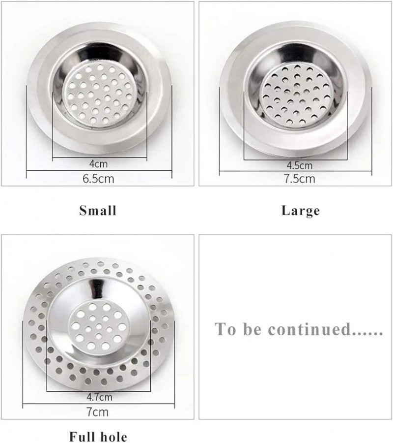 HOT DEAL NO1.Pack of 3 Sink Filter Stainless Steel Drain Strainer Sink Strainer Anti-Blocking Hair Catcher for Bathroom Bathtub and Kitchenonly 229