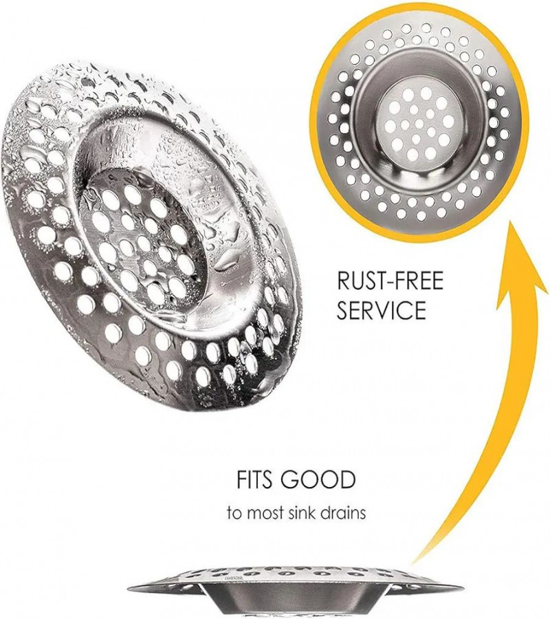HOT DEAL NO1.Pack of 3 Sink Filter Stainless Steel Drain Strainer Sink Strainer Anti-Blocking Hair Catcher for Bathroom Bathtub and Kitchenonly 229