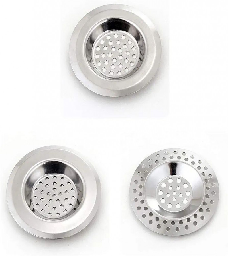HOT DEAL NO1.Pack of 3 Sink Filter Stainless Steel Drain Strainer Sink Strainer Anti-Blocking Hair Catcher for Bathroom Bathtub and Kitchenonly 229