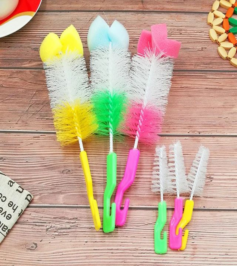 HOT DEAL NO1.Plastic Household Coffee Bottle Cup Nipple Cleaning Brush Cleaner 2 in 1 only 149