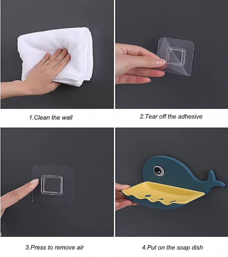 HOT DEAL NO1.Plastic Soap Holder | Soap Box Beautiful Fish Shape Soap Dish Case Holder Bathroom Accessory - Multi Color Fish Soap Dish Set of
