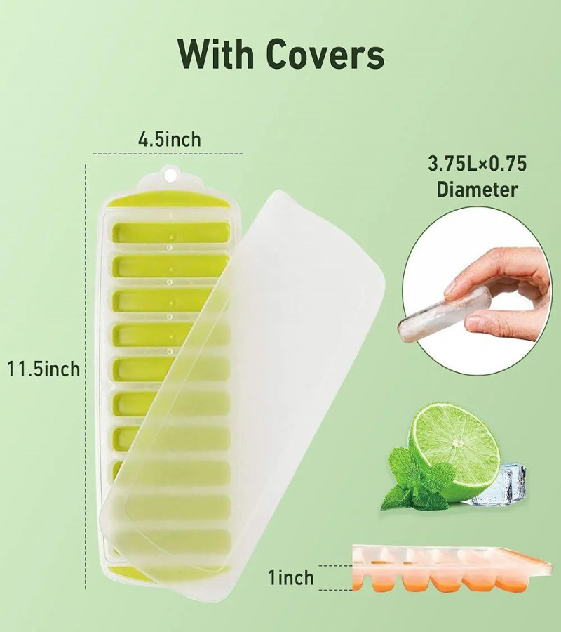 HOT DEAL NO1.Silicone Narrow Ice Stick Cube Trays with Easy Push and Pop Out Material, Ideal for Sports and Water Bottles