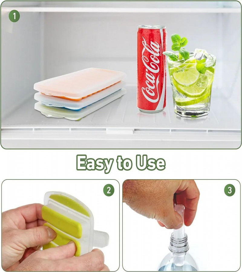 HOT DEAL NO1.Silicone Narrow Ice Stick Cube Trays with Easy Push and Pop Out Material, Ideal for Sports and Water Bottles