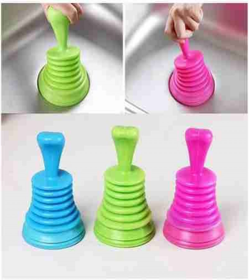 HOT DEAL NO1.Toilet Bathroom Kitchen Drain Sink Plunger Unblocker Dredging Pipe-Cleaner Rubber Household Bathroom Accessories.(Random Color only 299)