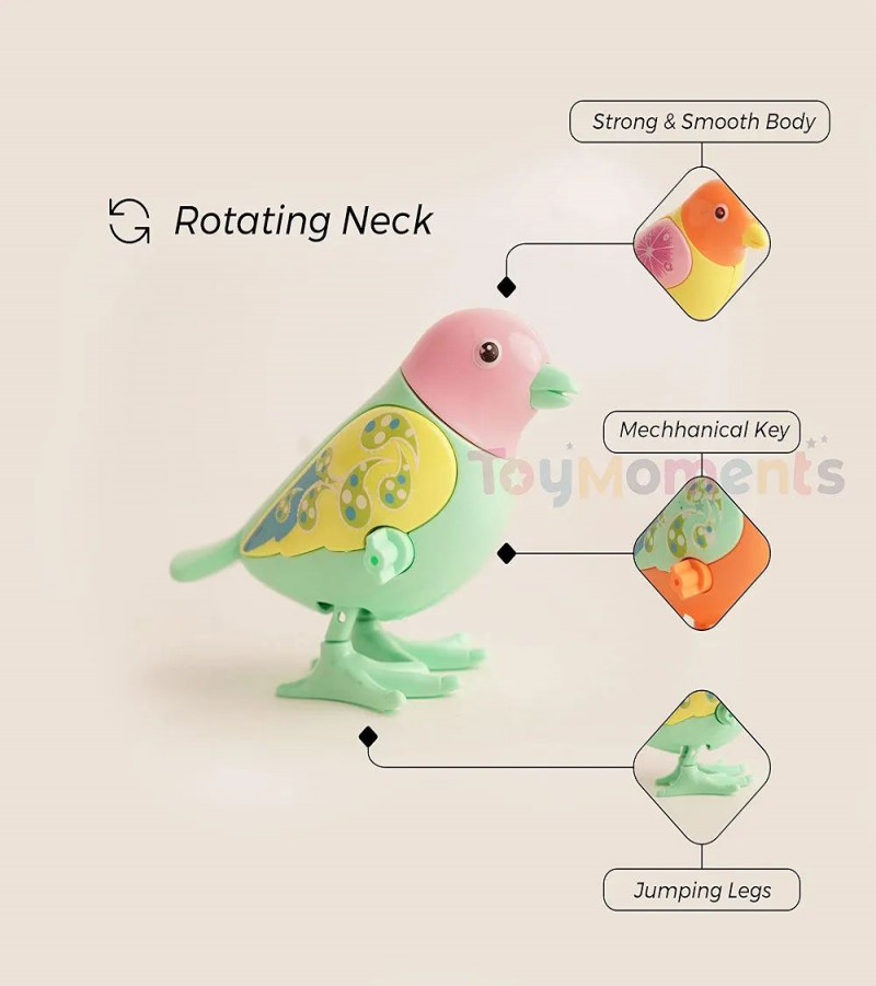 HOT DEAL NO1.Toy Funny and Colorful Key Operated Wind Up Best Toys for Kids Jumping Bird, Toys for Kids One Year Baby Girl Toys