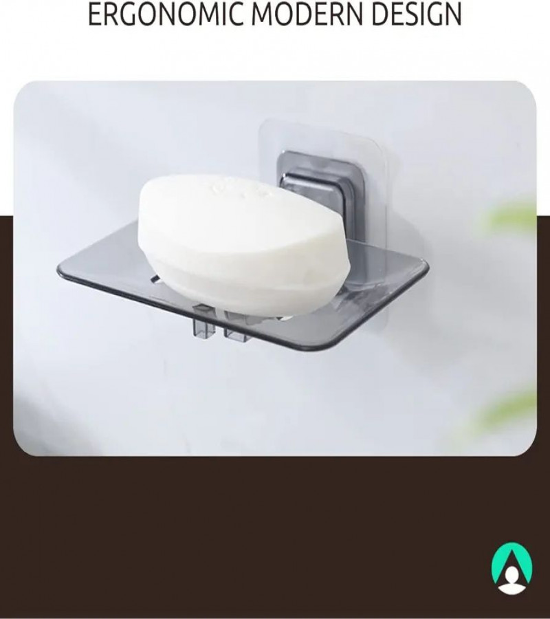 HOT DEAL NO1.Transparent self Adhesive soap Stand/soap Dish. Wall Adhesive Items for Bathroom Accessories, Sink/wash Basin, and Kitchen Accessories